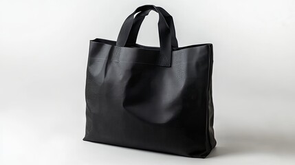 Stylish Black Tote Bag - Modern Minimalist Design