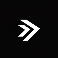 Bold Geometric Arrowhead: Minimalist Digital Illustration. AI Generated