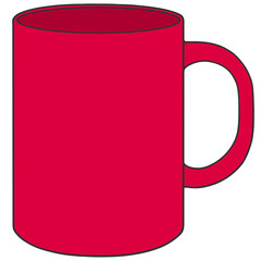 red mug mockup