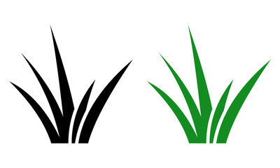black and green grass vector logo
