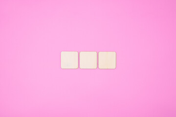 Three Blank Blocks: Minimalist Concept on Minimalist Background