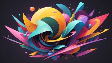 Fototapeta premium A Burst of Color and Motion Background Made With AI