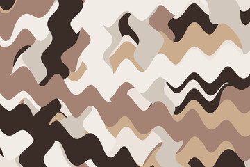 Brown beige doodle abstract background. Illustration for banner, poster, card