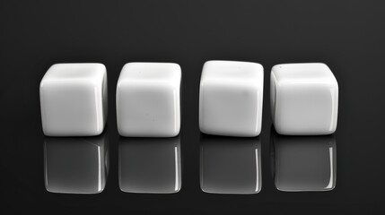 Four White Cubes in a Row