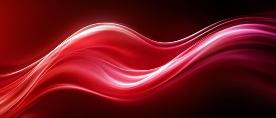 Obraz premium Red wave abstract background, design