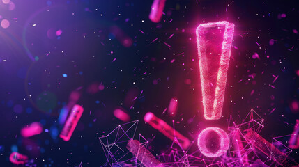 big neon colored exclamation mark