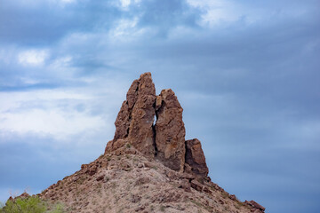 Geological Rocks Landscaoe In Arizona with blue sky background