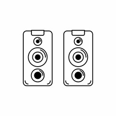 audio speakers isolated on white