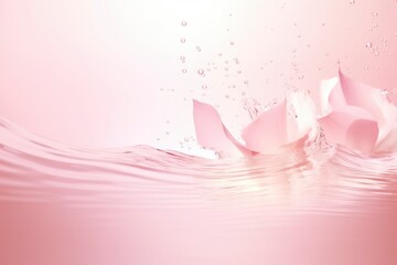 Pink water liquid splash