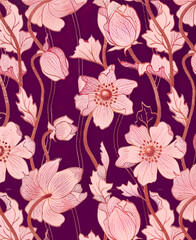 watercolour floral designs for dizital printing to create saree suits garments