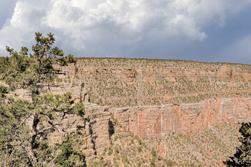 Grand Canyon and Clouds with a blue background Landscape 