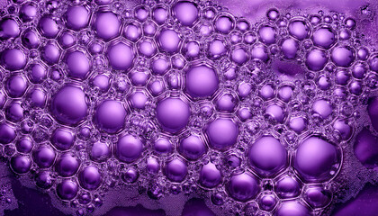 purple foam bubbles on purple background
