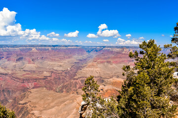 Grand Canyon and Clouds with a blue background Landscape 