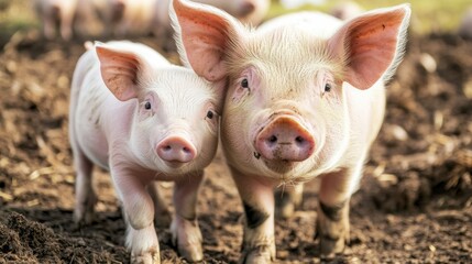 Two Pigs in a Mud Pen