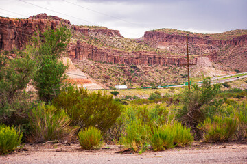 Mountains in Arizona while traveling through the desert