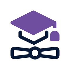 graduation icon. vector dual tone icon for your website, mobile, presentation, and logo design.