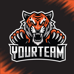 Tiger Harimau Claw Mascot Team Esports Logo