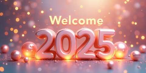 Welcome 2025: Rose Gold New Year Celebration