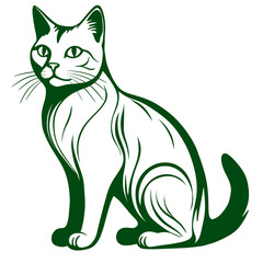 Cat Silhouette Illustration