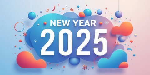2025 New Year: Abstract Colorful Design