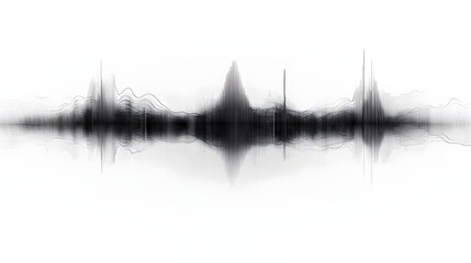 Abstract Black Waveform Graphic Design Image
