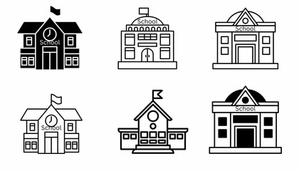 set of schools icons