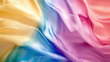 Obraz premium A colorful piece of fabric with a rainbow pattern