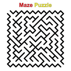 Kids riddle maze puzzle labyrinth vector illustration