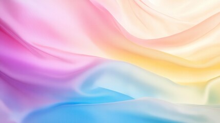 Fototapeta premium A colorful, multi-colored fabric with a rainbow pattern