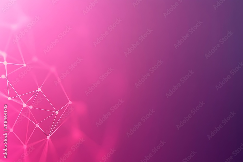 Poster Bright neon network connections illustrate data flows and interactions, highlighting big data and artificial intelligence concepts in a sleek tech presentation