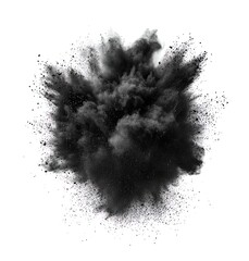 Explosive Black Powder Cloud - Ideal for action, dramatic, and abstract designs.