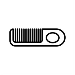 Hair comb icon vector. Hairstyle illustration sign. Barber shop symbol. Hairdresser logo., with white background