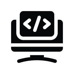 programmer icon. vector glyph icon for your website, mobile, presentation, and logo design.