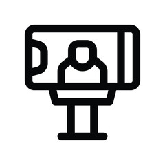 vlogger icon. vector line icon for your website, mobile, presentation, and logo design.