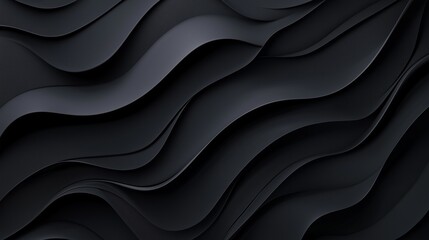 Obraz premium black abstract background design with waves
