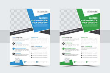 Creative professional business flyer design, modern corporate flyer layout template a4 size