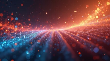 abstract multicolor spectrum background, bright orange, blue neon rays and colorful glowing lines