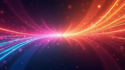 Fototapeta premium abstract multicolor spectrum background, bright orange, blue neon rays and colorful glowing lines