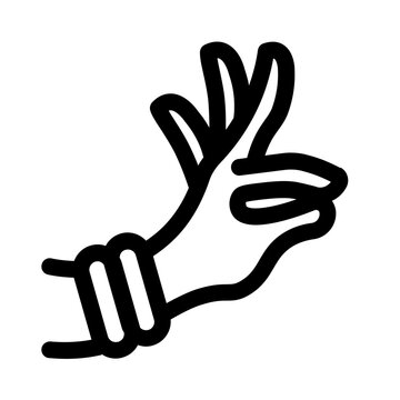 vitarka mudra icon with line style, perfect for ui projects