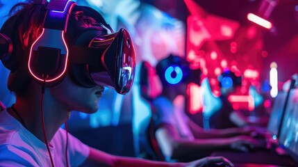 VR-powered eSports competitions in futuristic arenas. 