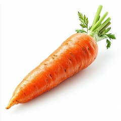 Fresh carrot harvest showcase isolated on white background food studio environment high-quality image