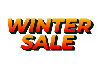 Winter sale. Text effect for social media or promotion ads
