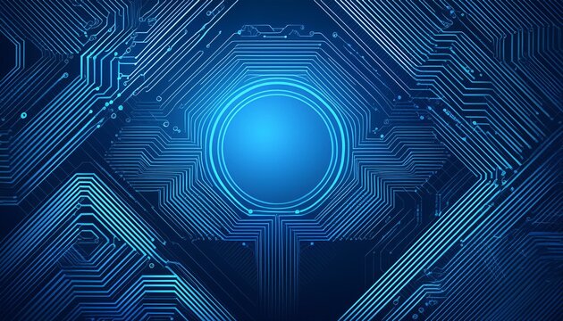 abstract technology background blue circuit board pattern blank space