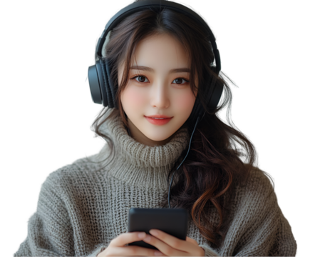 girl listening to music