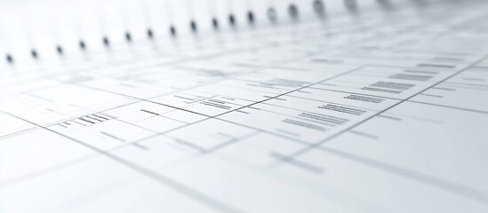 Close-up of detailed spreadsheet showing rows, columns, and data.