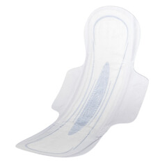 Menstrual pad with wings, 3D rendering isolated on transparent background