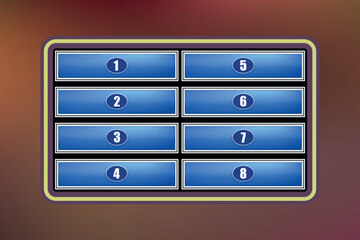 Family Game Show Scoreboard with blue panels © magr80
