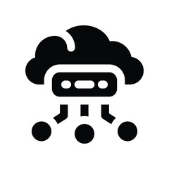 cloud icon. vector glyph icon for your website, mobile, presentation, and logo design.
