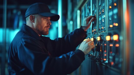 Industrial Control Panel with Operator Adjustments
