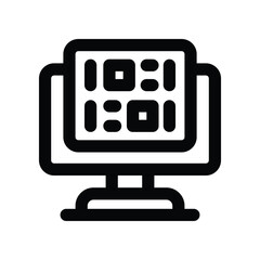 binary code icon. vector line icon for your website, mobile, presentation, and logo design.
